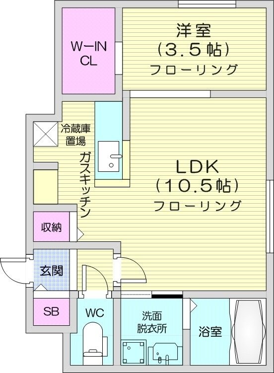 学園前駅 徒歩9分 1階の物件間取画像