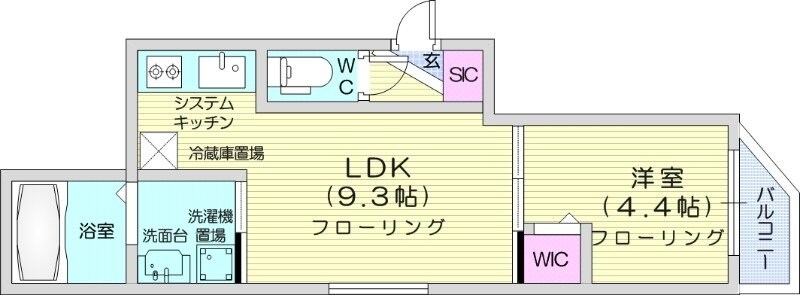 北１８条駅 徒歩3分 3階の物件間取画像