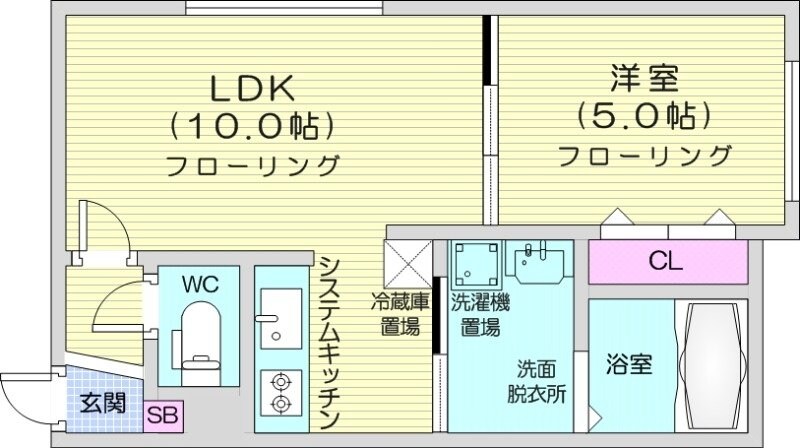 発寒南駅 徒歩14分 2階の物件間取画像