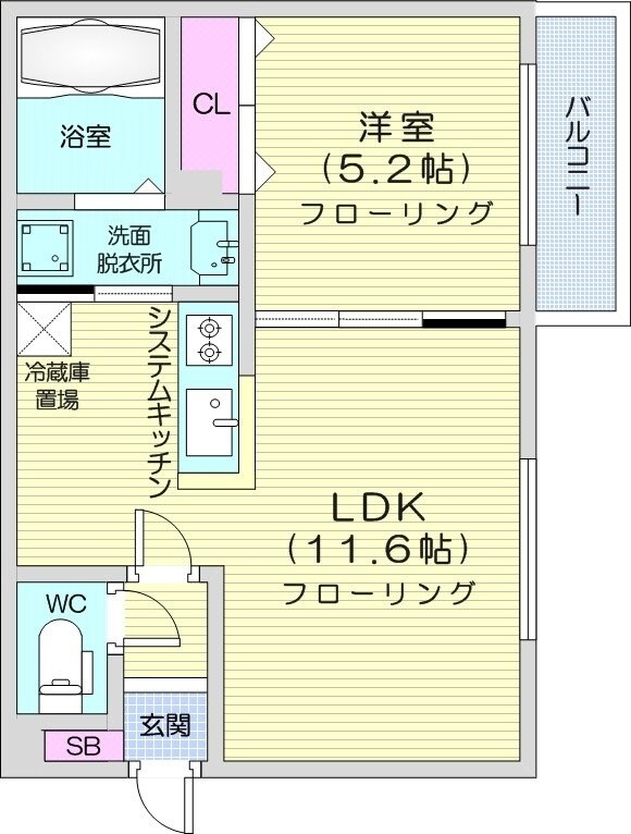 澄川駅 徒歩8分 4階の物件間取画像