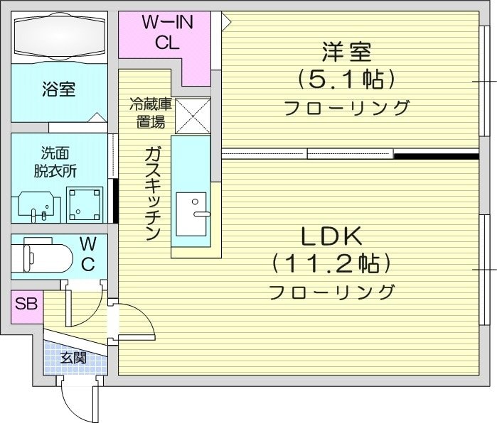 麻生駅 徒歩10分 4階の物件間取画像