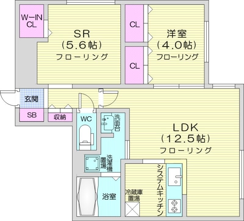 麻生駅 徒歩6分 3階の物件間取画像