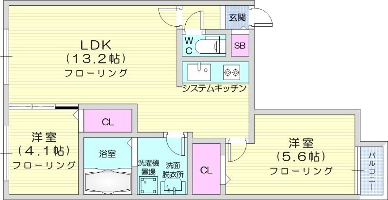 静修学園前駅 徒歩8分 2階の物件間取画像