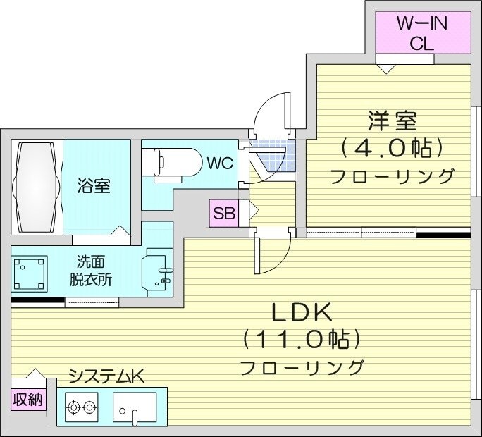 東札幌駅 徒歩7分 4階の物件間取画像