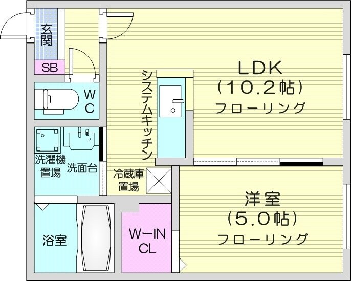 麻生駅 徒歩6分 1階の物件間取画像
