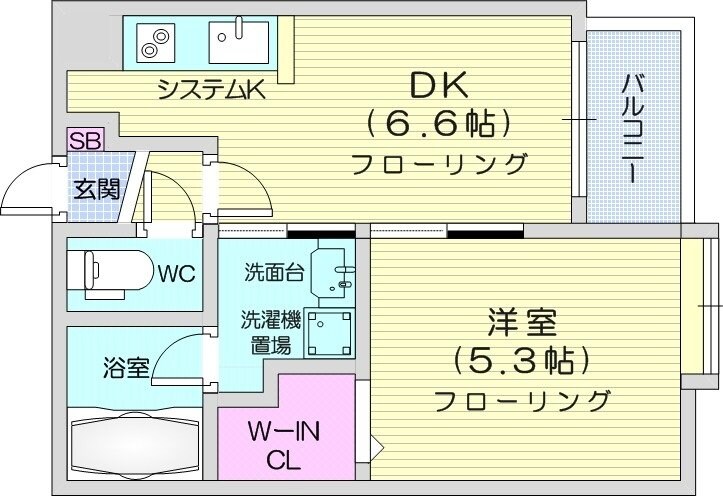 クラッセ北大通りの物件間取画像