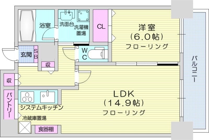 札幌駅 徒歩2分 12階の物件間取画像