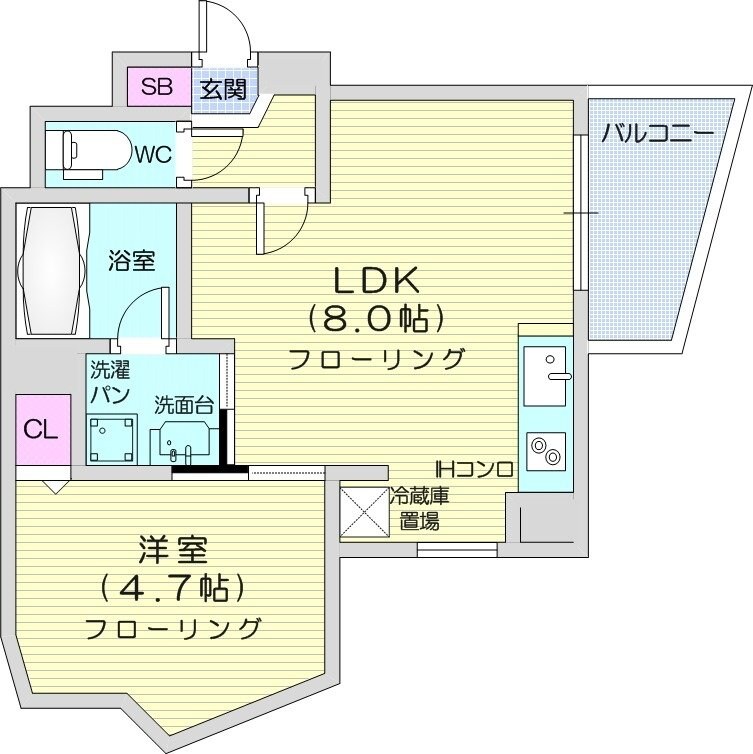 西２８丁目駅 徒歩7分 6階の物件間取画像