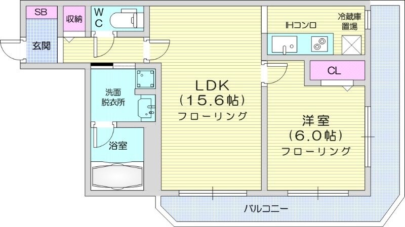 PRIMEURBAN札幌RIVERFRONTの物件間取画像