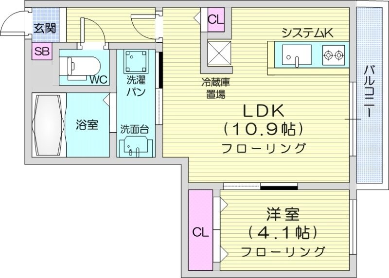 学園前駅 徒歩9分 1階の物件間取画像