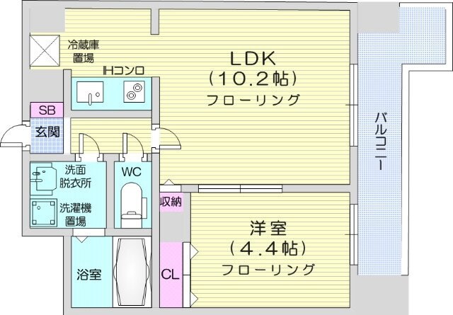 レジディア札幌駅前の物件間取画像