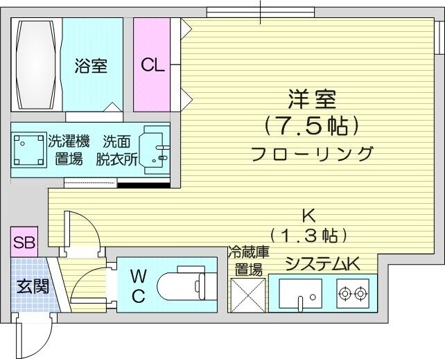 東区役所前駅 徒歩5分 2階の物件間取画像