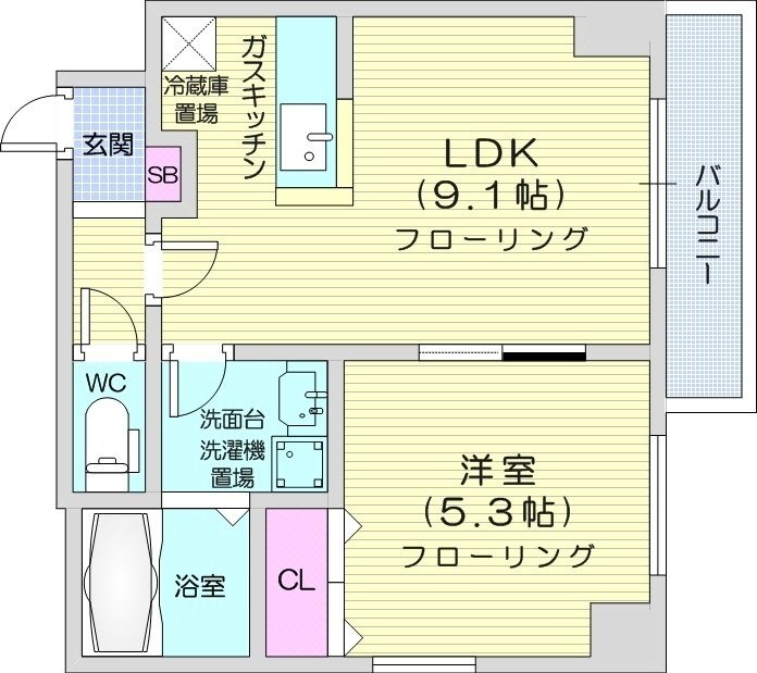 メヌエット南8条の物件間取画像