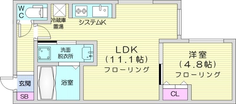 南郷７丁目駅 徒歩4分 5階の物件間取画像