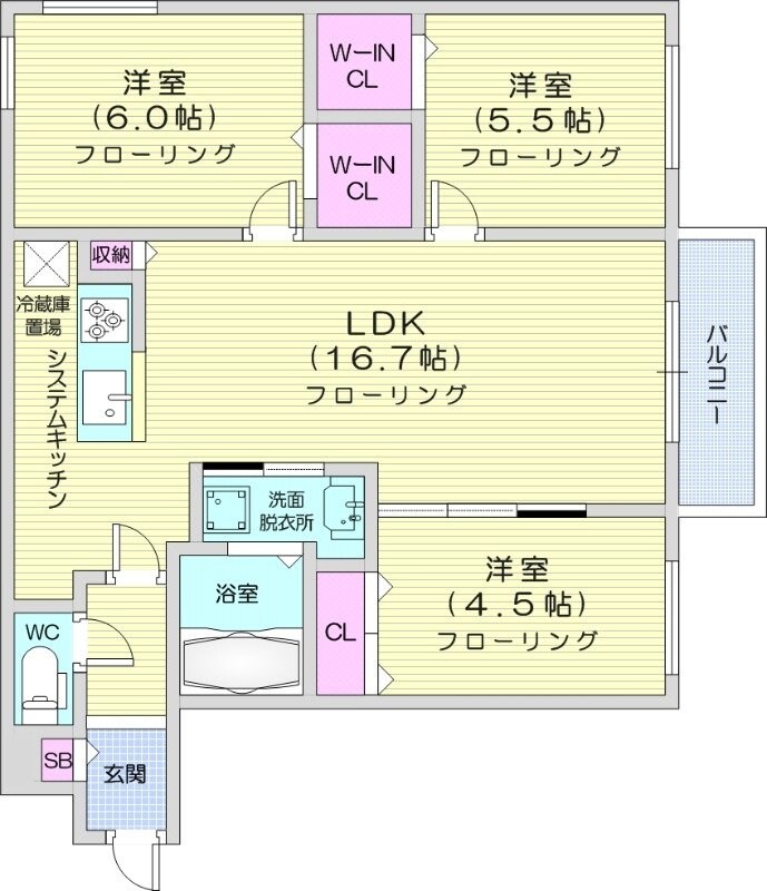 宮の沢駅 徒歩6分 2階の物件間取画像