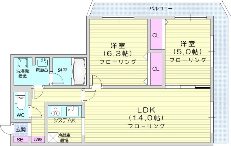 PRIMEURBAN札幌RIVERFRONTの物件間取画像