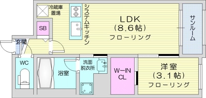 菊水駅 徒歩5分 1階の物件間取画像