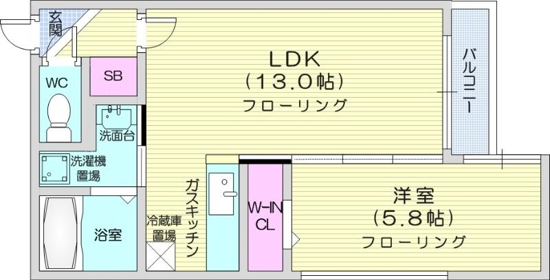 麻生駅 徒歩1分 3階の物件間取画像