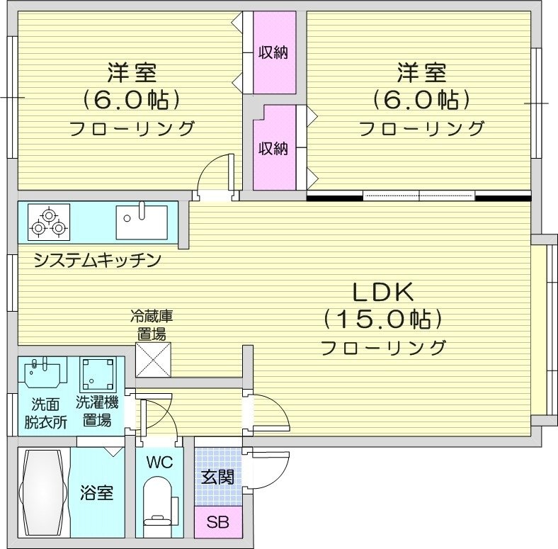 ハイツカルムの物件間取画像