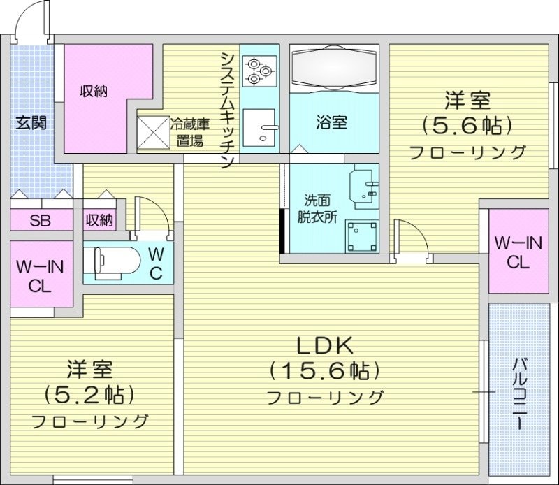 西１８丁目駅 徒歩9分 2階の物件間取画像