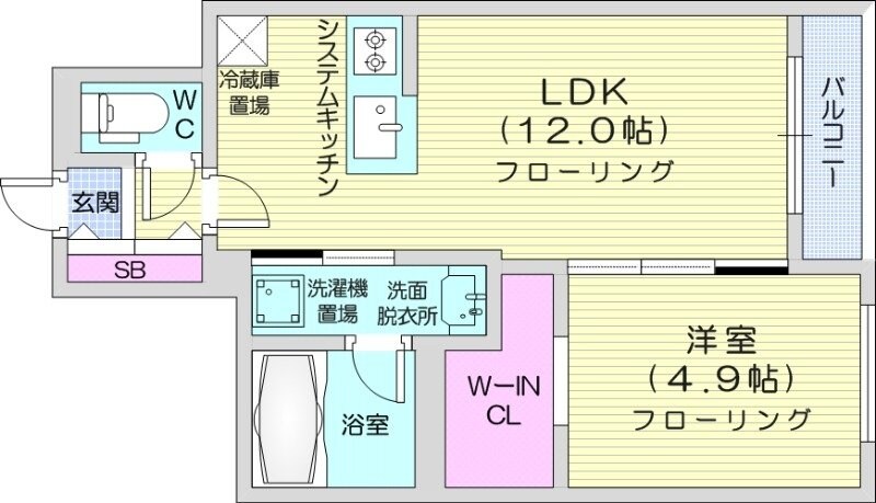 豊平公園駅 徒歩5分 2階の物件間取画像