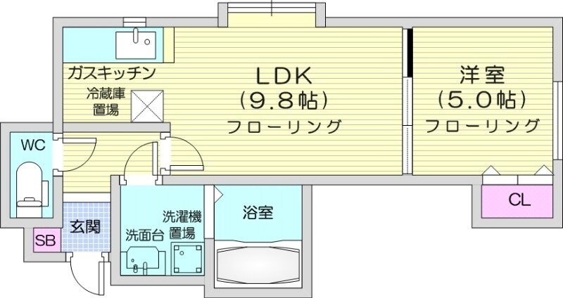 環状通東駅 徒歩10分 2階の物件間取画像