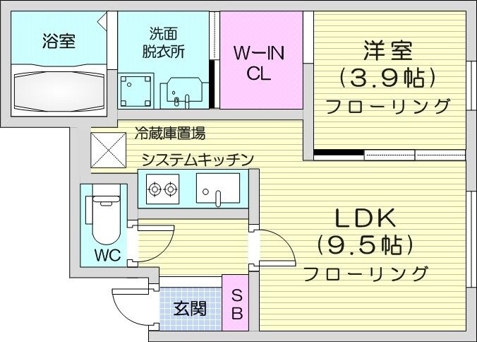 東区役所前駅 徒歩3分 3階の物件間取画像