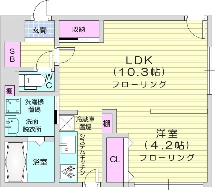 西１１丁目駅 徒歩10分 2階の物件間取画像