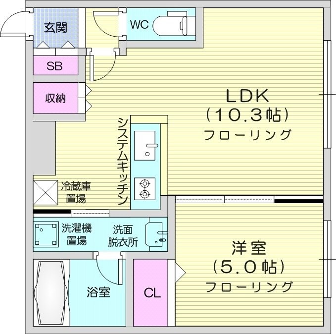 ル・シェーヌ桑園の物件間取画像