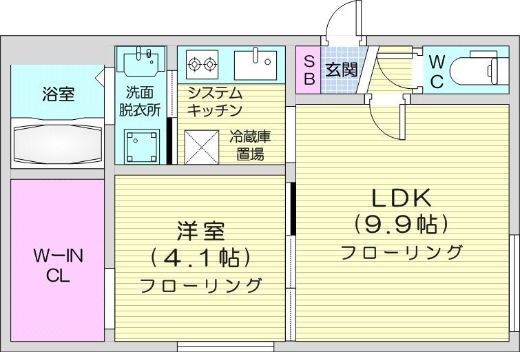 北１８条駅 徒歩5分 2階の物件間取画像