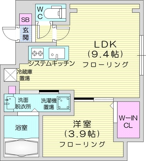 北１８条駅 徒歩5分 5階の物件間取画像