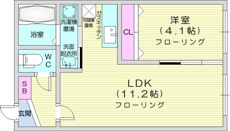 苗穂駅 徒歩6分 2階の物件間取画像