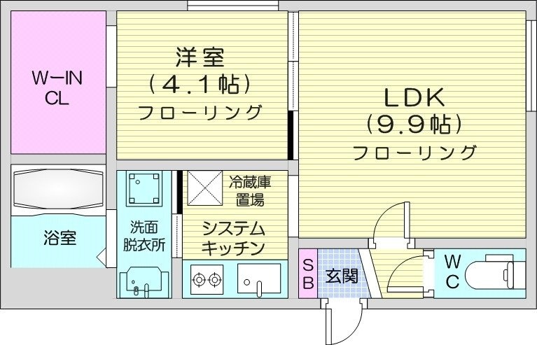 北１８条駅 徒歩5分 3階の物件間取画像