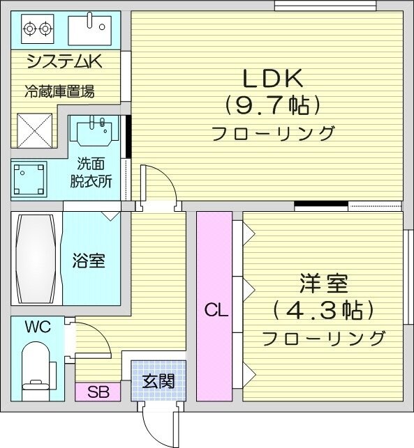 北１８条駅 徒歩5分 3階の物件間取画像