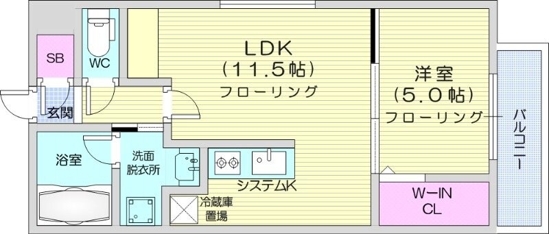 中島公園駅 徒歩8分 3階の物件間取画像