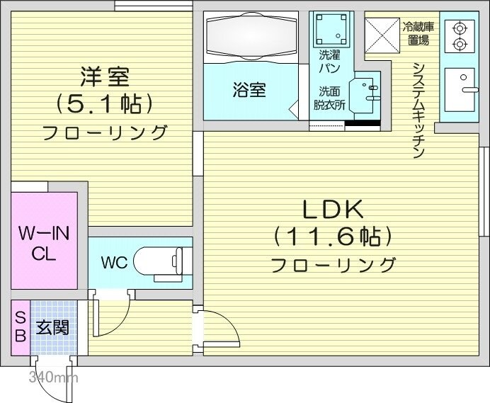 西１１丁目駅 徒歩14分 2階の物件間取画像