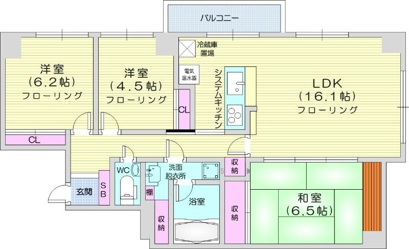 西１８丁目駅 徒歩22分 5階の物件間取画像