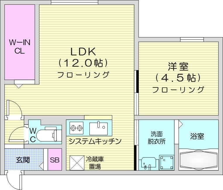 月寒中央駅 徒歩5分 2階の物件間取画像