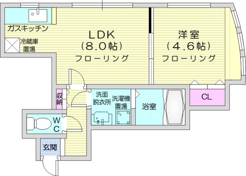 栄町駅 徒歩5分 3階の物件間取画像