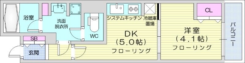 ファインシティ札幌ザ・タワー大通公園の物件間取画像