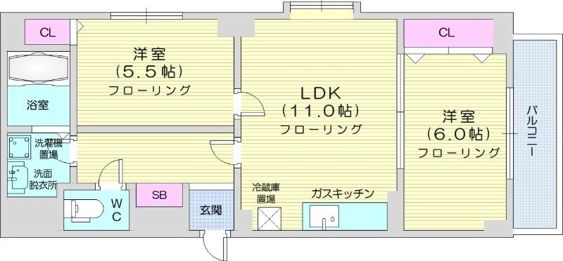 紫苑大通の物件間取画像