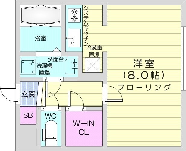 南郷１３丁目駅 徒歩8分 1階の物件間取画像