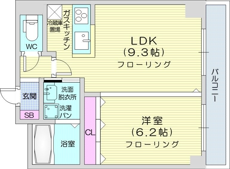 北１２条駅 徒歩4分 7階の物件間取画像