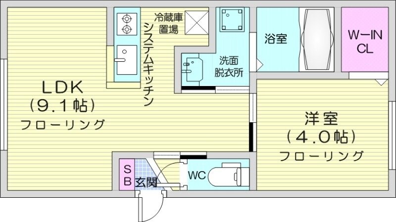 二十四軒駅 徒歩5分 3階の物件間取画像