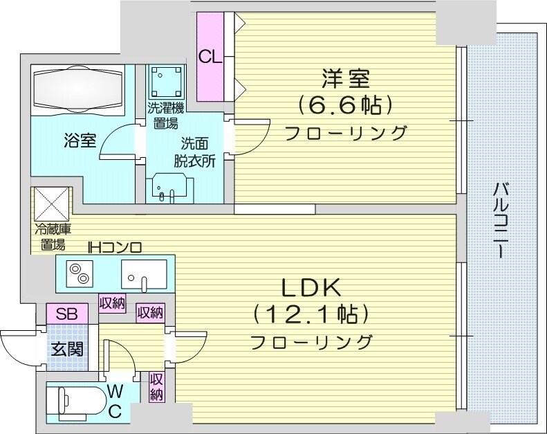 バスセンター前駅 徒歩5分 7階の物件間取画像