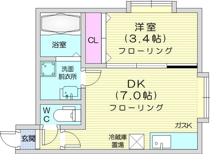 北１３条東駅 徒歩5分 2階の物件間取画像