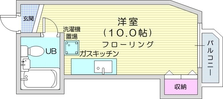 クレストコート北大前の物件間取画像