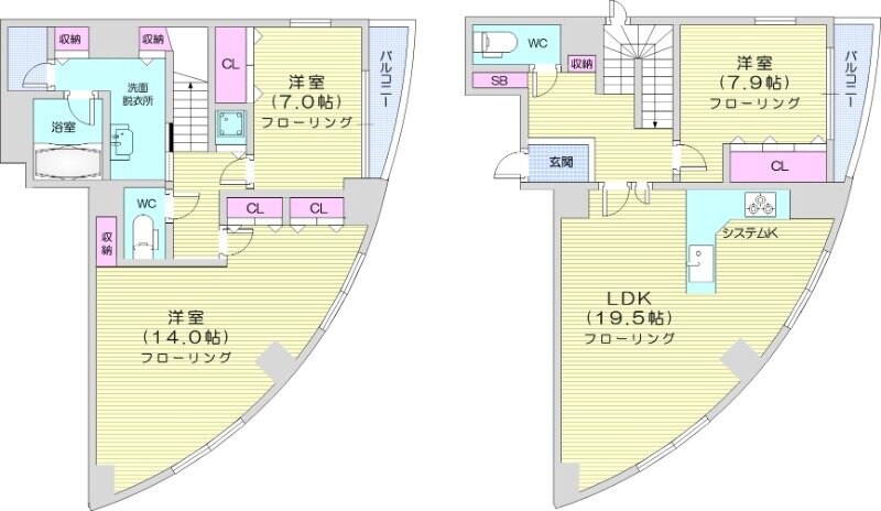 西２８丁目駅 徒歩1分 13階の物件間取画像