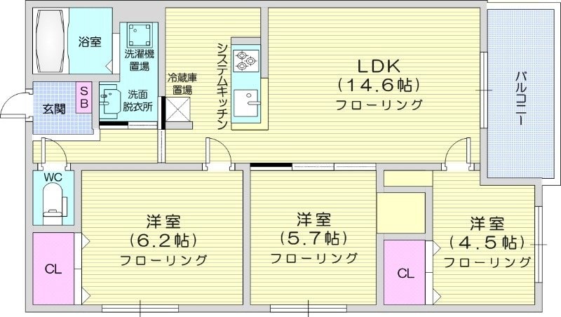 琴似駅 徒歩25分 1階の物件間取画像