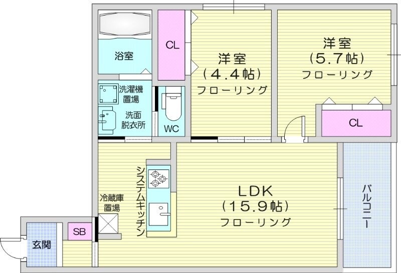 琴似駅 徒歩25分 1階の物件間取画像